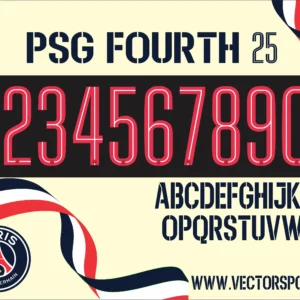 Paris Saint Germain Fourth Font 25